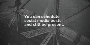 You can schedule posts